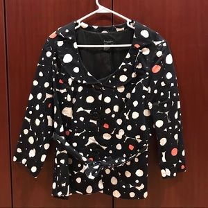 Sandro black polka dot dress jacket size L